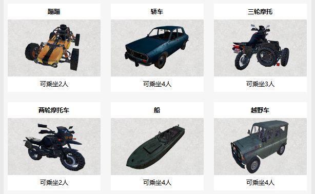 绝地求生载具