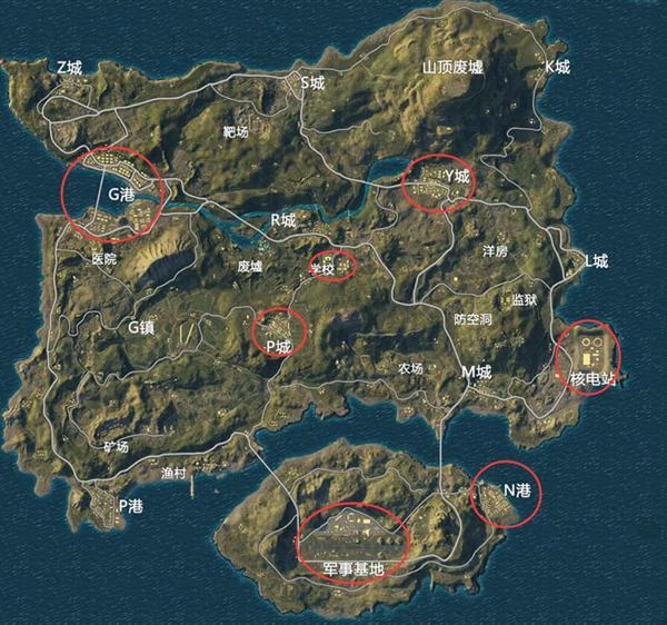 绝地求生海岛地图