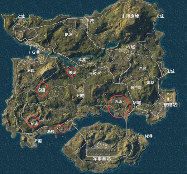 绝地求生海岛地图