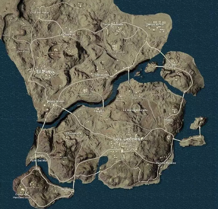 绝地求生沙漠地图