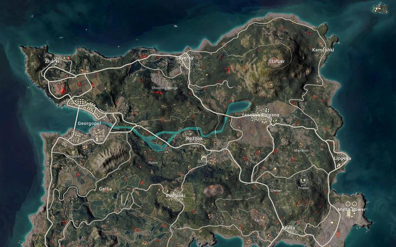 绝地求生海岛地图